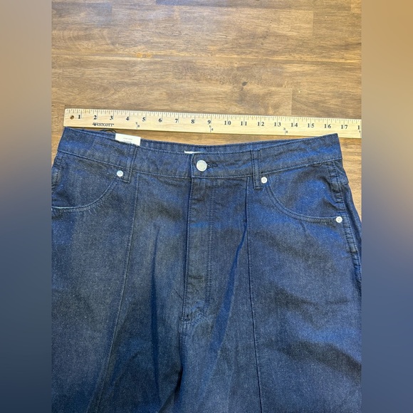 Rolla’s Chambray Studio Flare High Rise Jeans Woman’s SZ 32 Baggy Wide Leg New - Picture 9 of 12